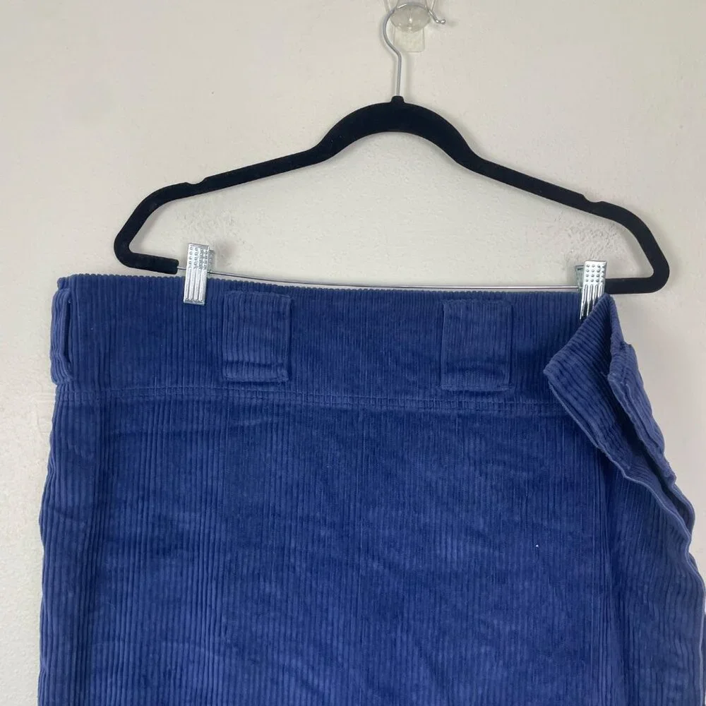 Pottery Barn Kids Cobalt Blue Corduroy Panel Belt‎ Loop Curtain 45x42 Nursery